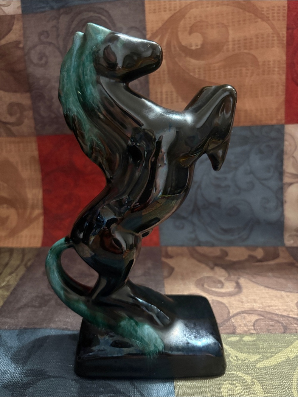🐴 Vintage ‘80s Blue Mountain Pottery Rearing Horse Sculpture.
